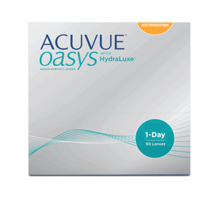 >ACUVUE® OASYS 1-DAY with HydraLuxe TECHNOLOGY for ASTIGMATIS